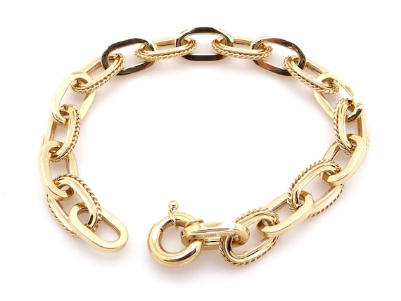 Fashionable 18k Yellow Gold Woven Link Chain 9.5m… - image 8