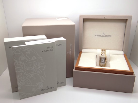 18k Gold Jaeger LeCoultre Rectangular Reverso 2ct… - image 10