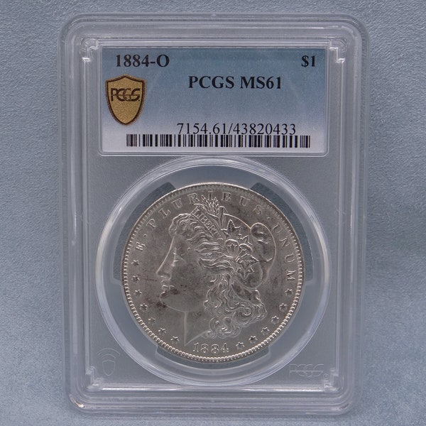 PCGS Certified 1884-O Silver Morgan Dollar 1 Dollar Coin Graded MS61