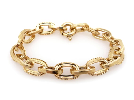 Fashionable 18k Yellow Gold Woven Link Chain 9.5m… - image 1