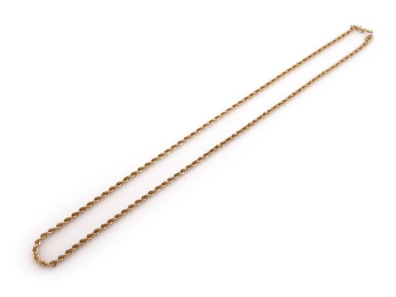 Classic 14k Yellow Gold 3mm Diamond Cut Rope Chain Necklace 20 Inch -   Finland