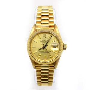 Rolex DateJust President 18k Gold Automatic Watch 6917 Champagne Dial