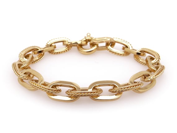 Fashionable 18k Yellow Gold Woven Link Chain 9.5m… - image 4