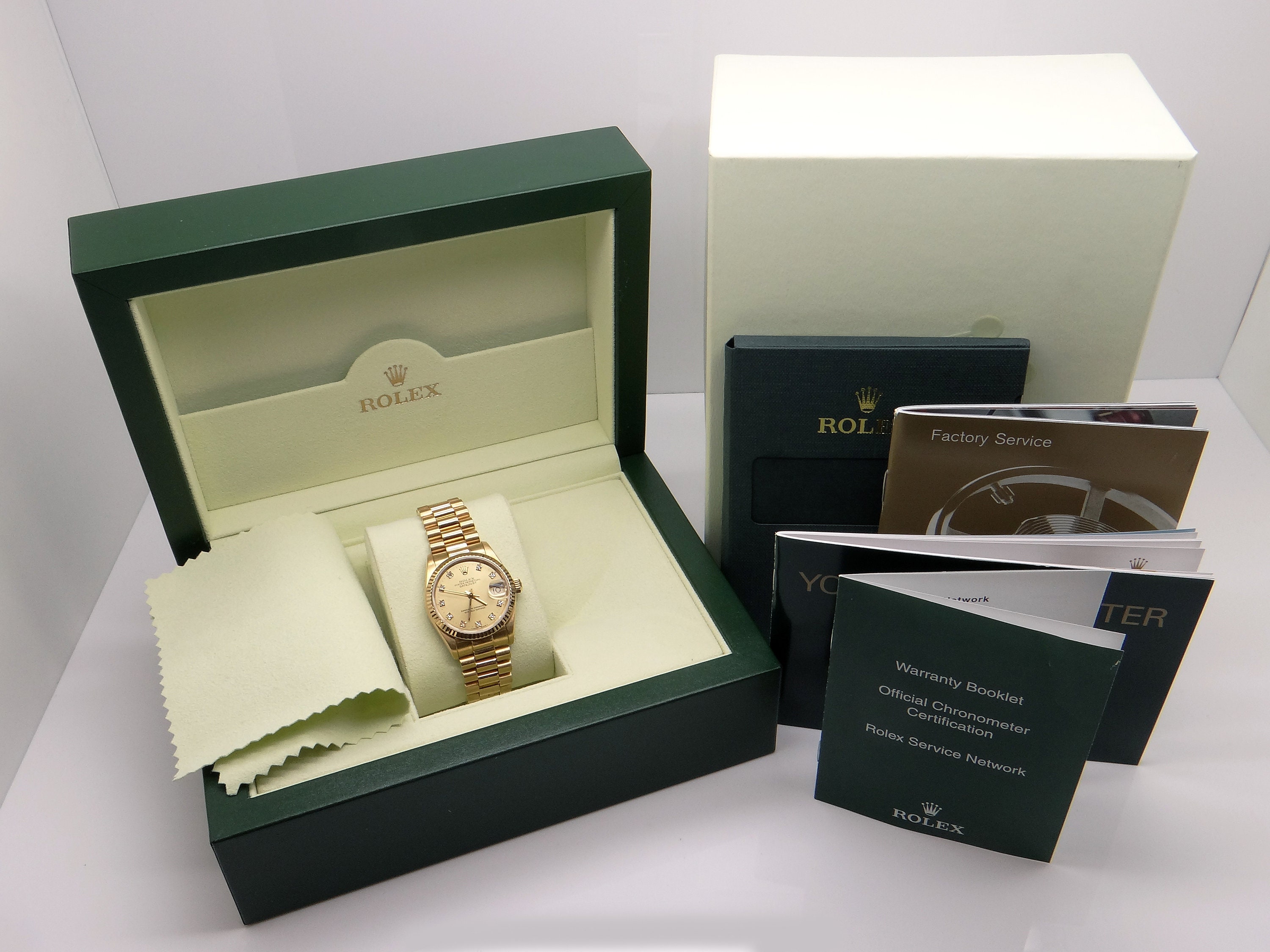 Exquisite Rolex 18K Yellow Gold President Datejust 31MM