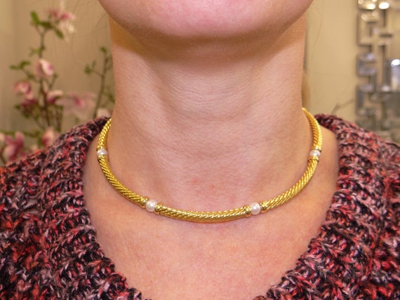 David Yurman 18k Yellow Gold 6mm White 