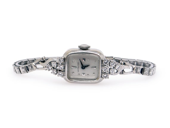Hamilton 14k gold watch with diamonds sale