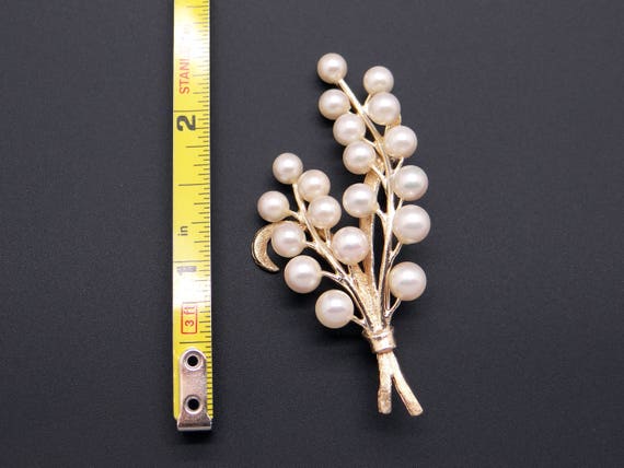 Fantastic 14k Yellow Gold Cultured Pearl Flower L… - image 8