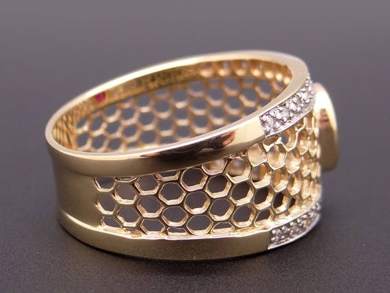 Exceptional 18k Yellow Gold .76ct Oval Cut Natura… - image 5