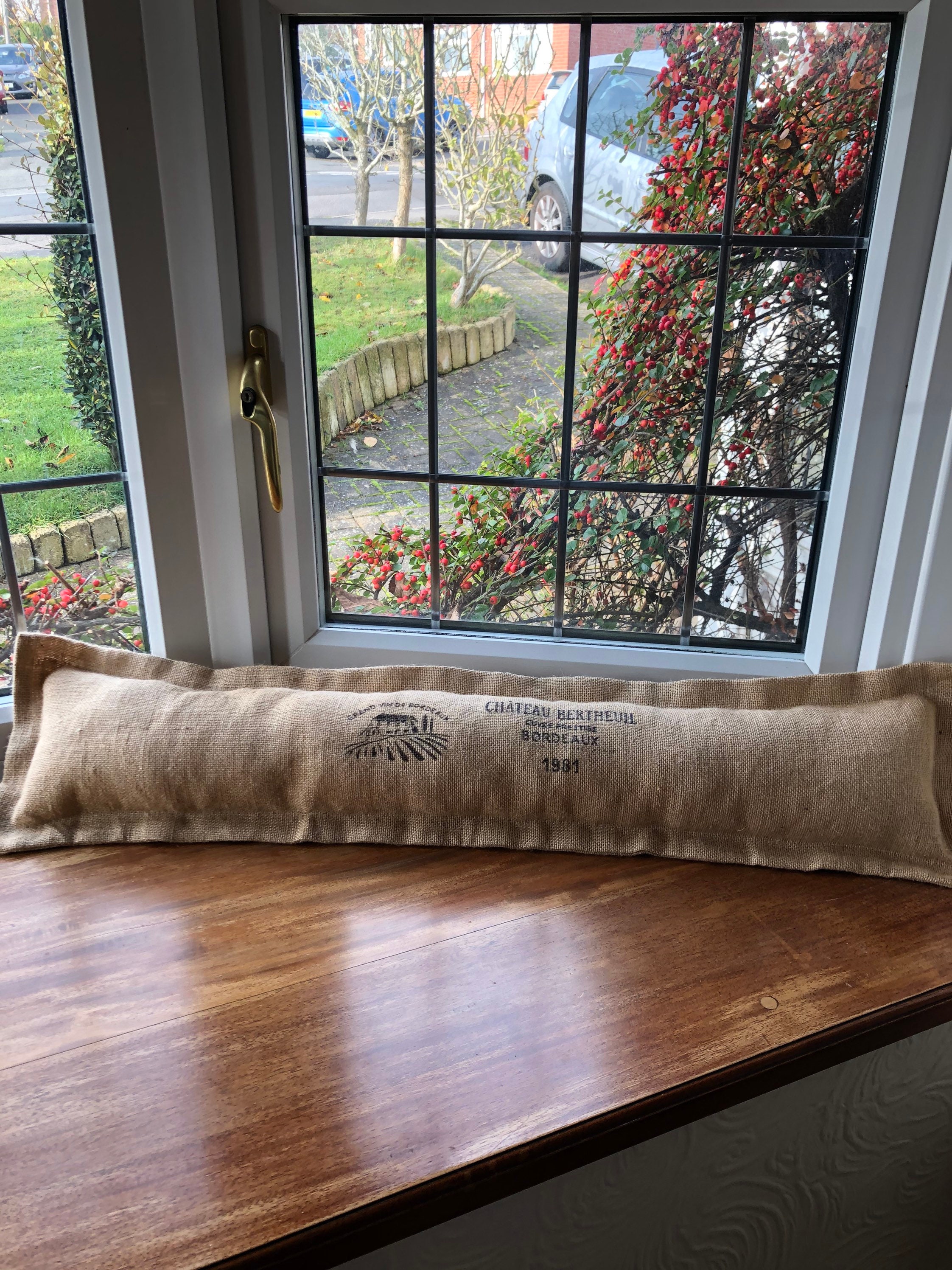 Hessian burlap door window draft stopper draught excluder. Etsy