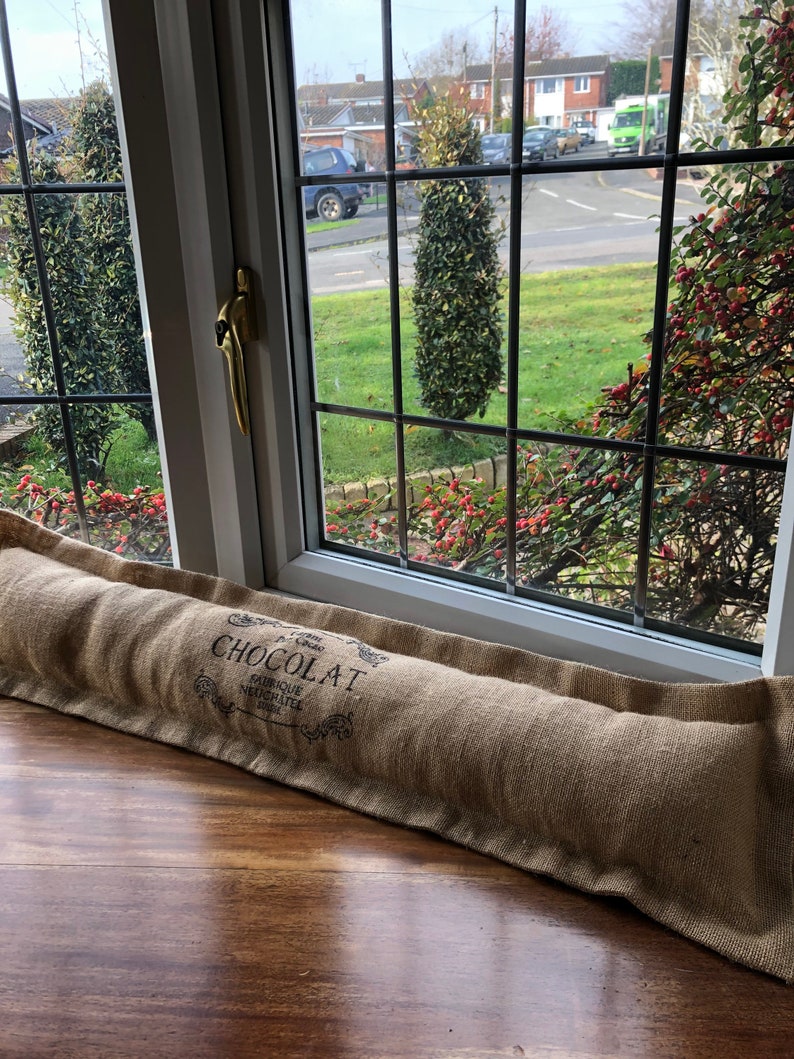Hessian Burlap Door Window Draft Stopper draught Excluder. Etsy