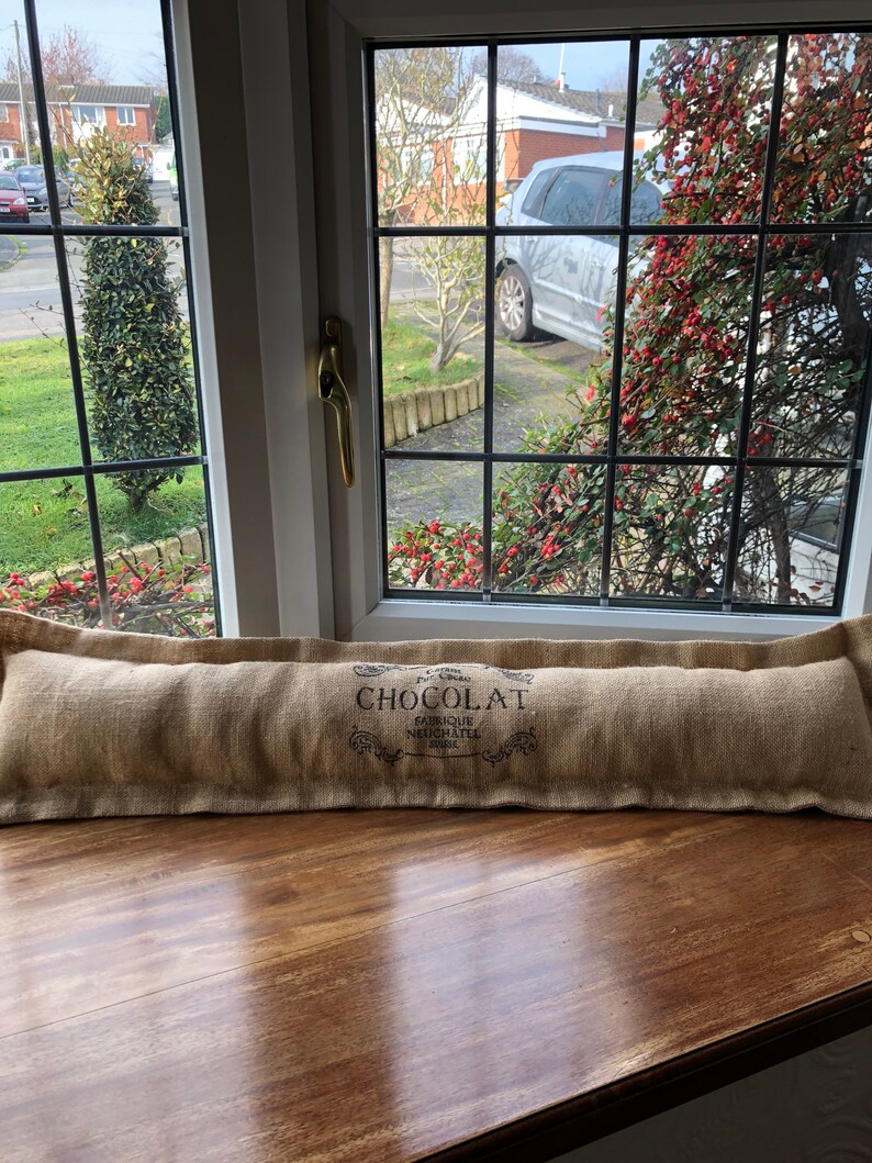 Hessian Burlap Door Window Draft Stopper draught Excluder. Etsy