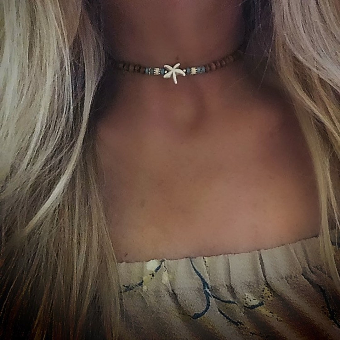 Starfish Choker/beaded Choker/beach Choker/boho Choker/turquoise Choker ...