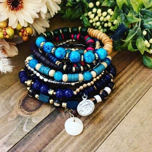 Pulseras boho/Pulseras hippies/Pulseras apilables/Pulseras de cuentas/Pulseras apilables/Pulseras gitanas/Pulseras boho/Pulseras/Boho