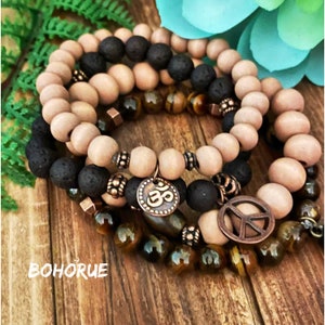 Pulseras de cuentas/Pulseras bohemias/Pulseras apilables/Conjunto de pulseras/Pulseras gitanas/Pulseras de cuentas bohemias/Pulseras hippies/Pulseras apilables