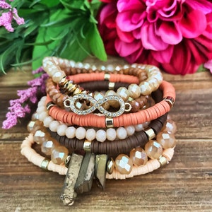 Pulseras de cuentas/Pulseras bohemias/Pulseras apilables/Conjunto de pulseras/Pulseras gitanas/Pulseras de cuentas bohemias/Pulseras hippies/Pulseras apilables