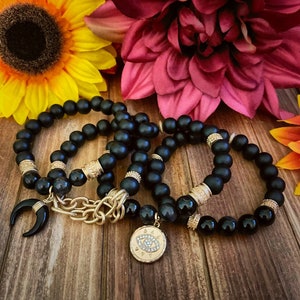 Pulseras de cuentas/Pulseras de yoga/Pulseras apilables/Conjunto de pulseras/Pulseras gitanas/Pulseras de cuentas bohemias/Pulsera de piedras preciosas
