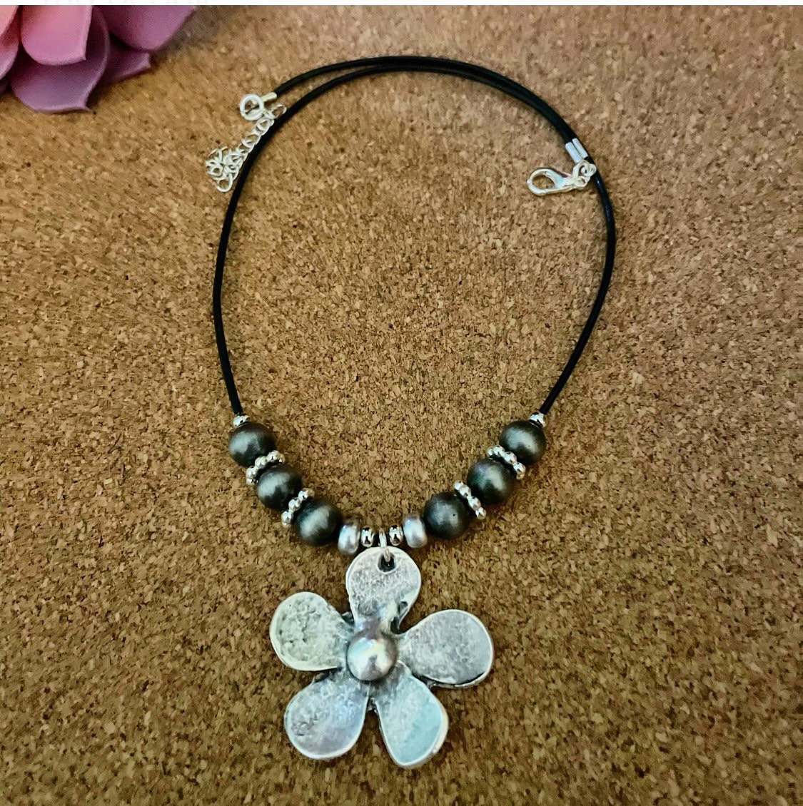 Flower Necklace/flower Pendant Necklace/hippie Necklace
