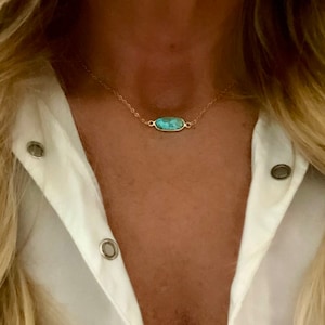 Turquoise Necklace/Dainty Turquoise Necklace/Turquoise Gold Necklace