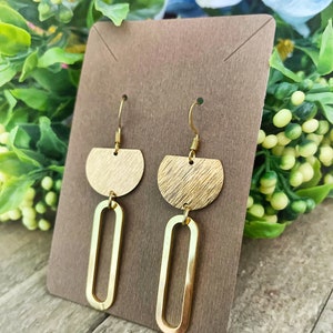 Geometric Earrings/Statement Earrings/Gold Earrings/Gold Geometric Earrings/Modern Geometric Earrings