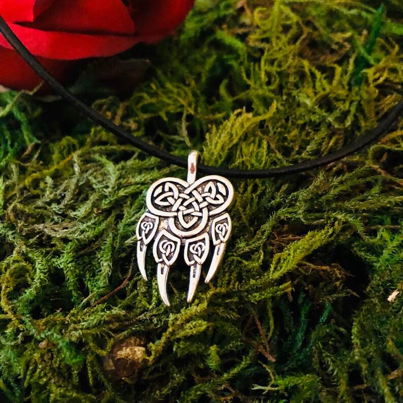 Wolf Paw Tailsman Necklace/Viking Slavic Pendant/Amulet Wicca Charm Pendant/Wolf Necklace/Pagan necklace/Protection necklace/Unisex necklace image 1