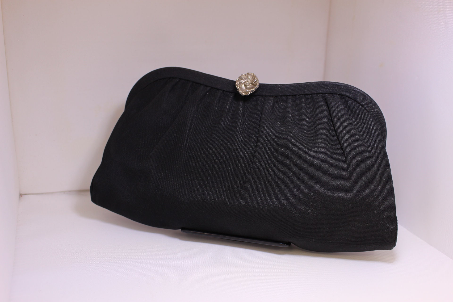 Satin Black bags. Vintage bags purse. Evening beautiful | Etsy