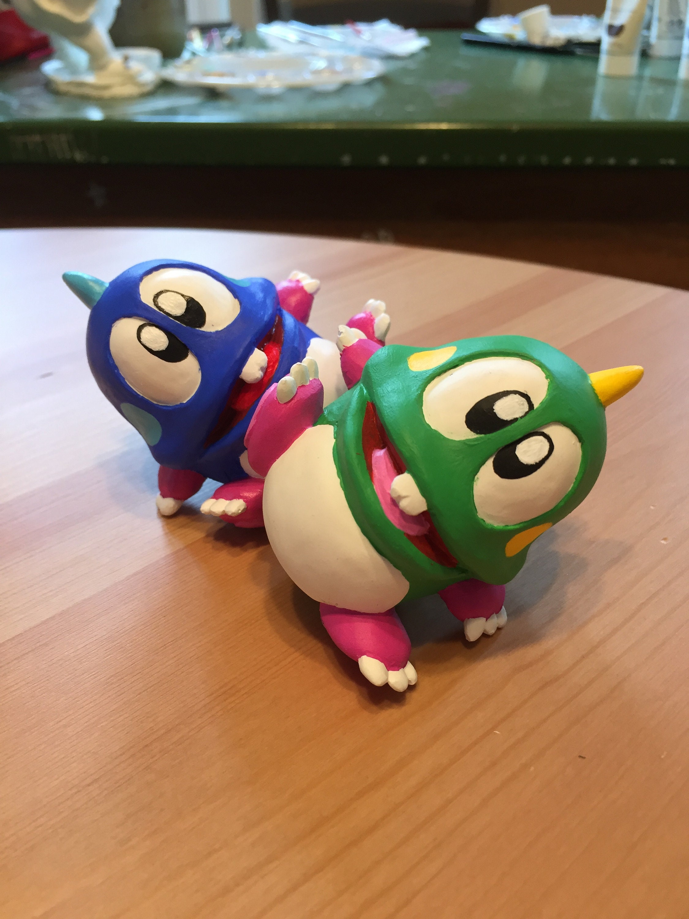 Bub and Bob Figures Inspired by the Bubble Bobble Series - Etsy