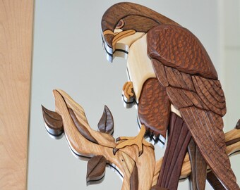 Falcon Bird Intarsia