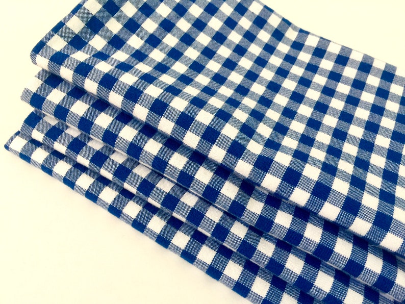 Gingham Cloth Napkinsblue & White Checkset of 4 Etsy
