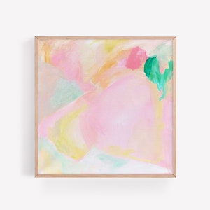 Small Abstract Art Print Giclée Print of Pink Pastel Painting