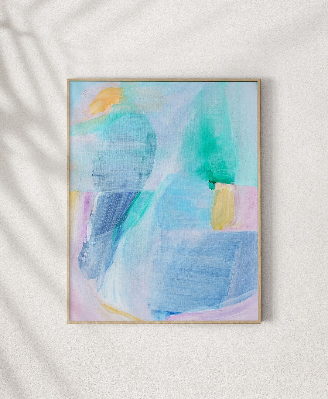 Abstract Painting Modern Wall Art Pastel Wall Decor Etsy UK