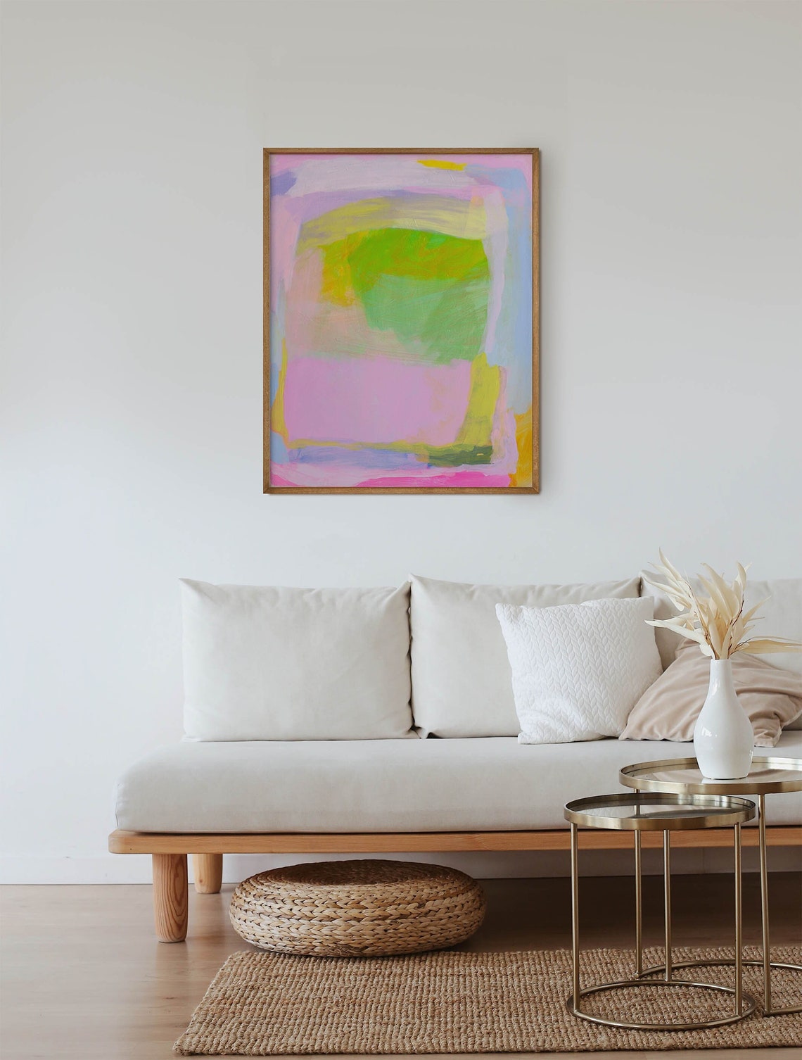 Abstract Painting Modern Wall Art Pastel Wall Decor Etsy