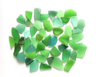Havsglas i bulk, 50 stycken, 0,6" – 1,2", Strandglasdekor, Heminredning, Smyckestillverkning