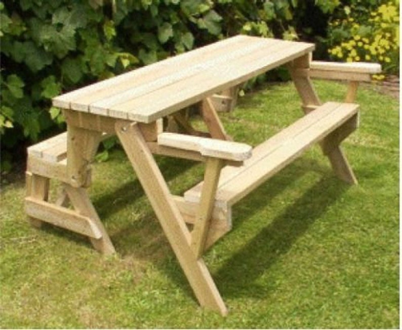 Plans for Folding Bench to PicNic Table Printed | Etsy