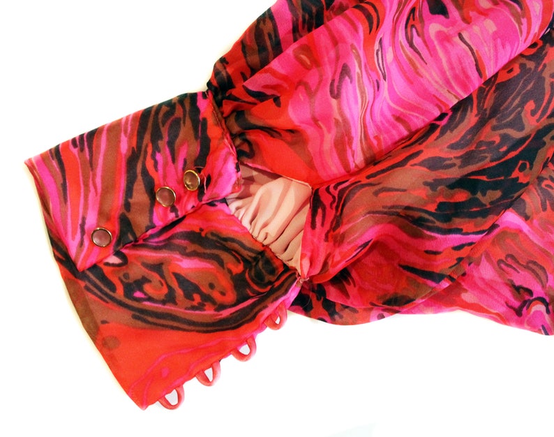 70/'s Vintage Pink Printed Kaftan Swim Cover Up Beach Cover Up Pink Dress Vacation Wear 70/'s Vintage Dress 70/'s Kaftan