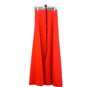 Vintage 70s Red Maxi Skirt, Size Small // Long Red Skirt //  Long Summer Skirt // Retro //