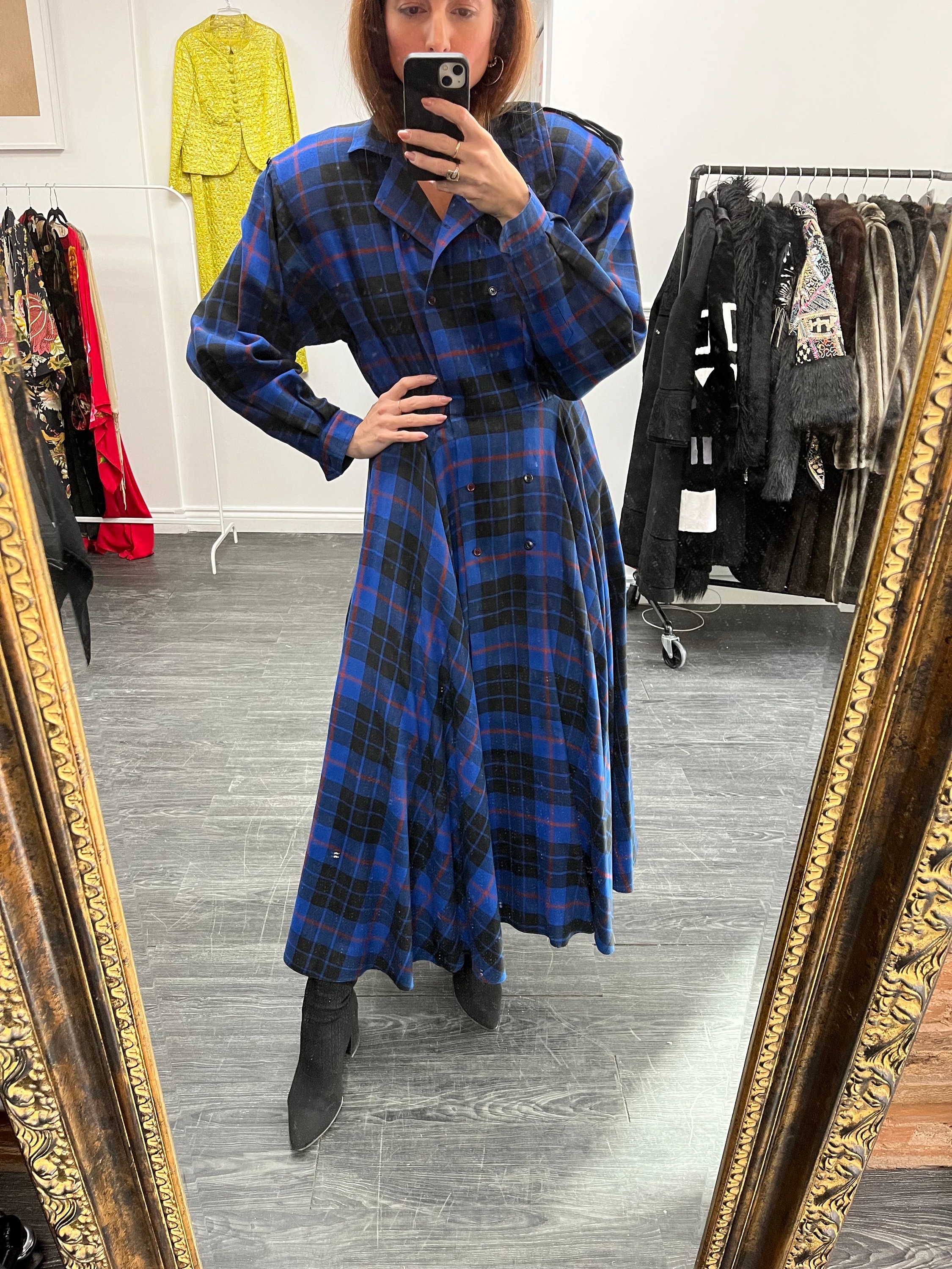 Black and Blue Plaid Dress -  Canada