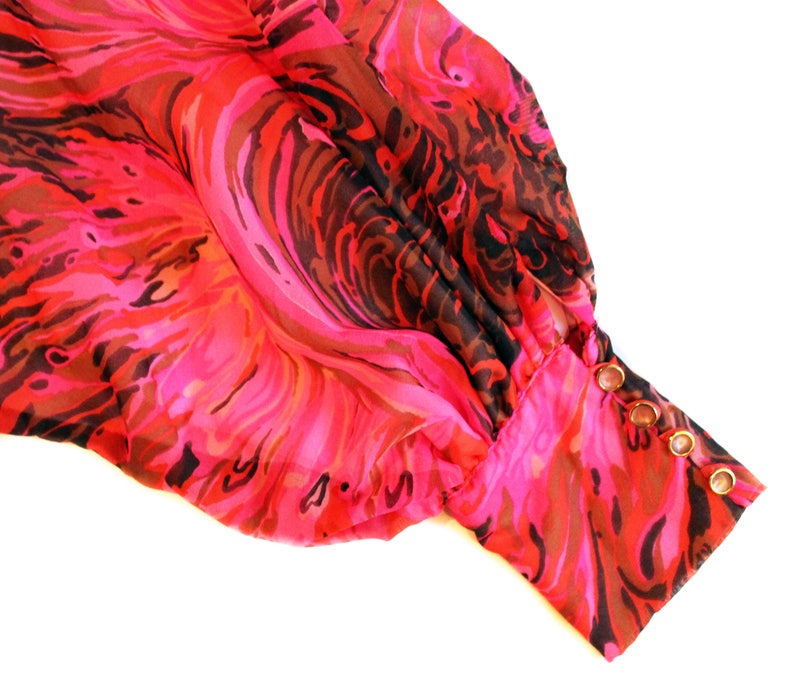 70/'s Vintage Pink Printed Kaftan Swim Cover Up Beach Cover Up Pink Dress Vacation Wear 70/'s Vintage Dress 70/'s Kaftan