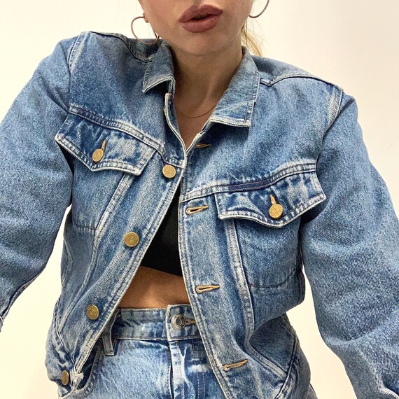 Vintage Cropped Denim Jacket, Small/Medium // Jean