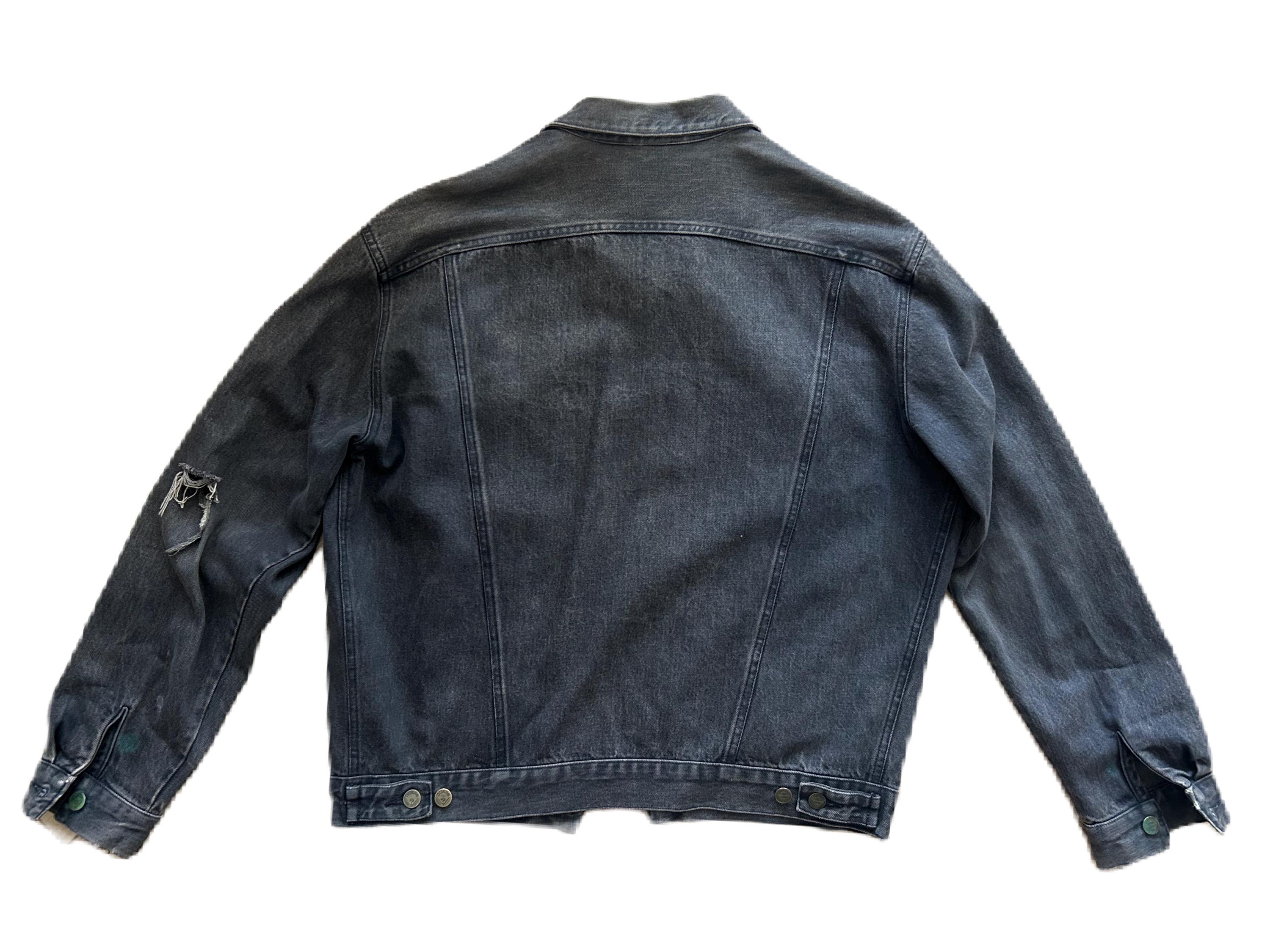 90s guess black denim jacket USA製 Vintage 90s Marciano for Guess Black Jean Jacket, Size Large