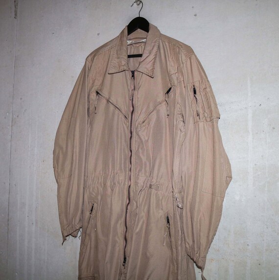 Vintage Tan Flightsuit, Men’s Medium/LG // Beige … - image 3