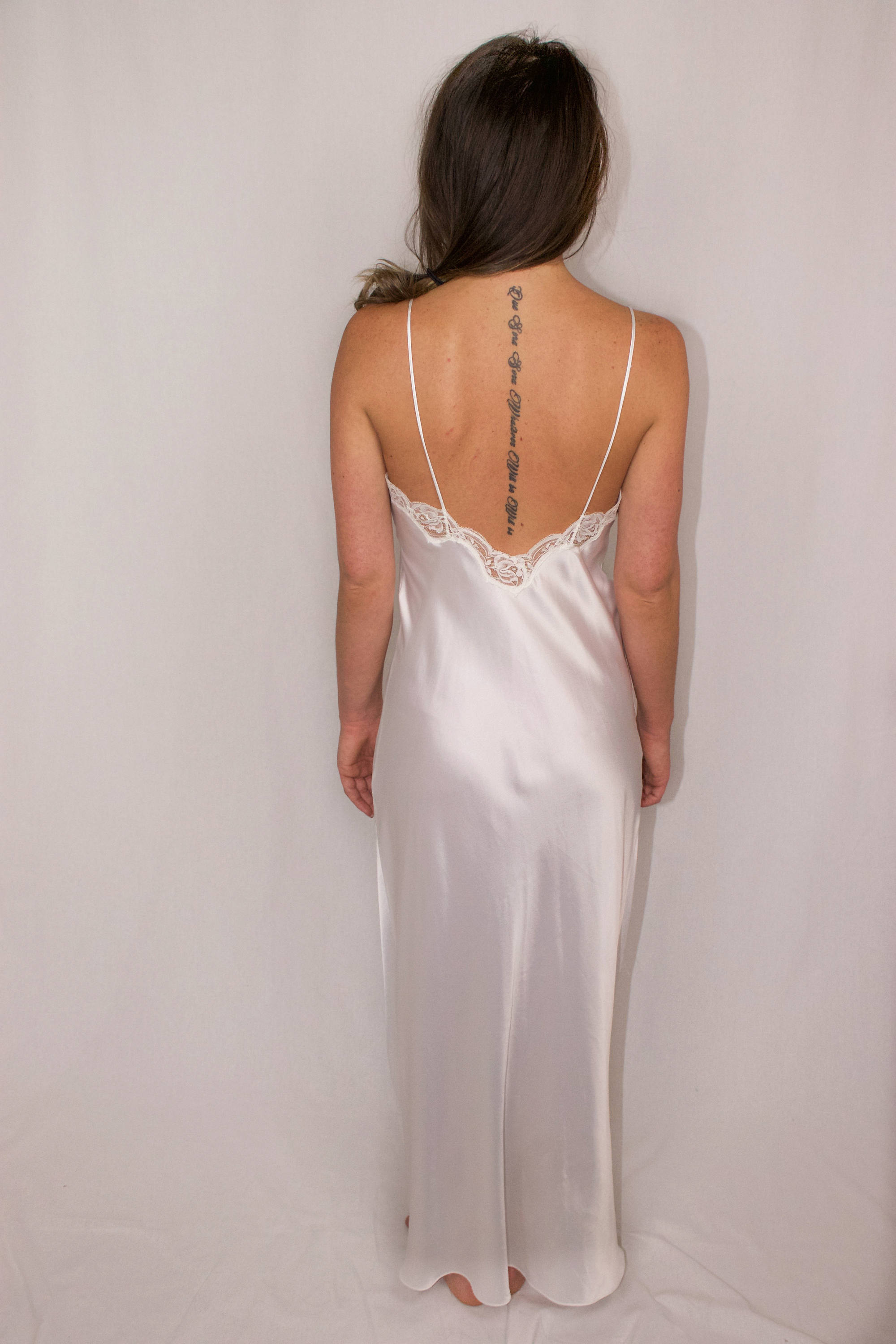 White Long Slip Dress, Size Small/medium // Night Dress // Night Gown // Wedding Night