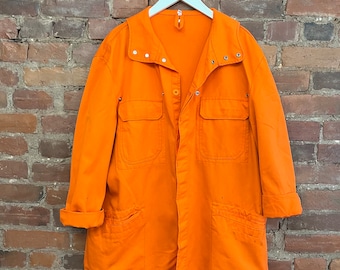 Vintage Oramge Workwear Jacket, Small/Medium // Cargo Jacket // Unisex