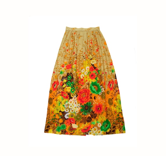 Women's Vintage 1960's Maxi Skirt // Lightweight L