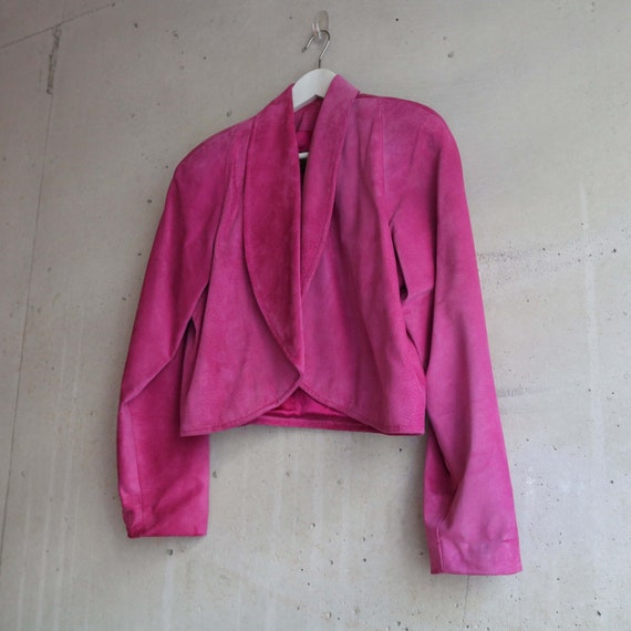 pink suede blazer