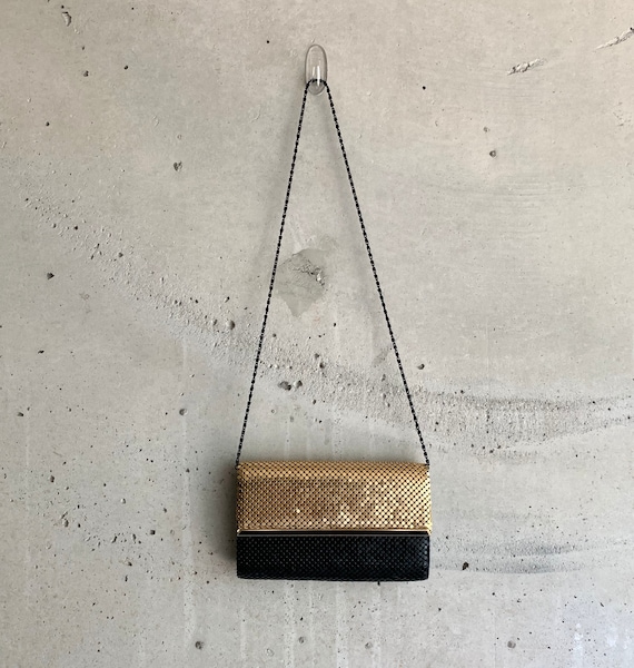 Vintage 80s Metal Mesh Evening Bag // Black and Go