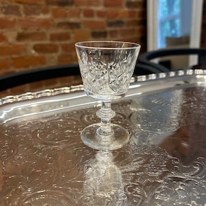 Vintage Pinwheel Crystal Stemmed Glass // Elegant Barware // Bar Cart // Drinkware // Dining Ware // Sherry Glass