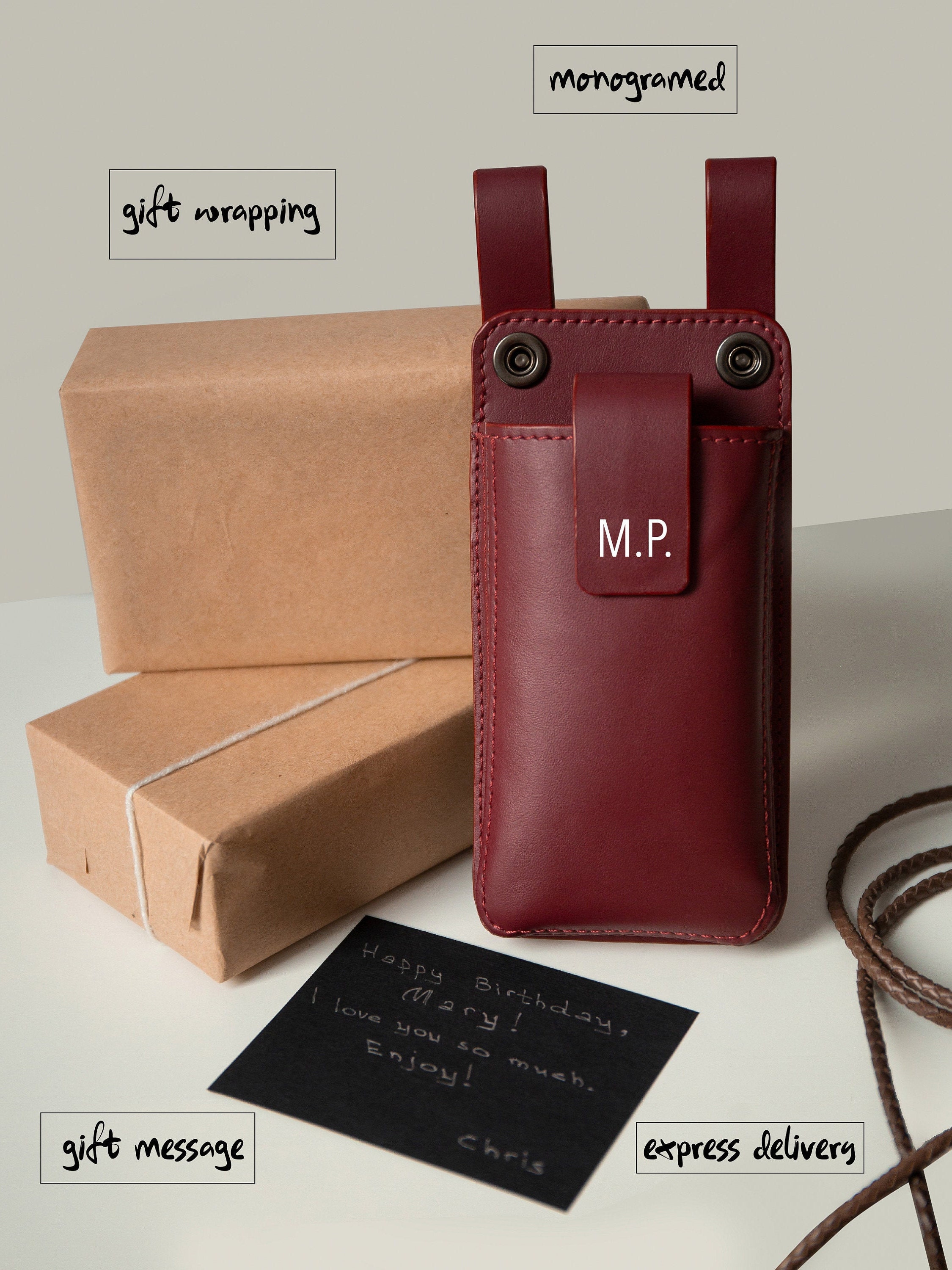 Cell phone crossbody bag 3in1 leather iphone case card Etsy