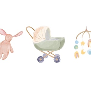 Cartão de boas-vindas para bebê, Cartão de chá de bebê, Download digital