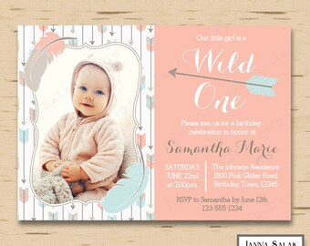 Printable Wild One Tribal Arrow First Birthday Photo | Etsy
