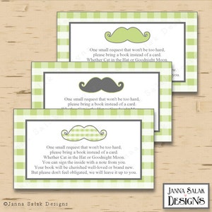 Little Man Buch Anfrage SOFORTIGER DOWNLOAD Druckbare Bücher für Baby Shower Grün und Grau DIY LM006